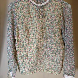 Vintage floral print blouse